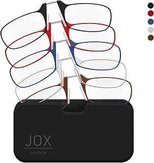 JOX Occhiali da lettura da attaccare al cellulare, occhiali da lettura sottili da naso, con custodia compatta, conforto per le vostre esigenze di lettura