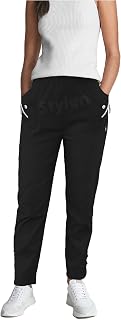 URBAN STITCH Trouser for Women UK Casual Full Length Elasticated High Waist Pants with Stretch Light Weight Summer Straight fit Ladies Pants