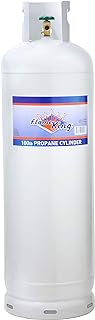 Flame King 100LB (23 Gal) Steel Propane Tank Cylinder with POL Valve and Collar, Great for Mixed Heating Systems, Home fireplaces, Dryers and Grills