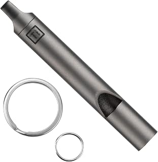 Gosknor Emergency Whistle, Titanium Safety Whistle | Dog Training Whistle with Keychain Rings Loud Whistle for Outdoor Camping Hiking Boating Whistle