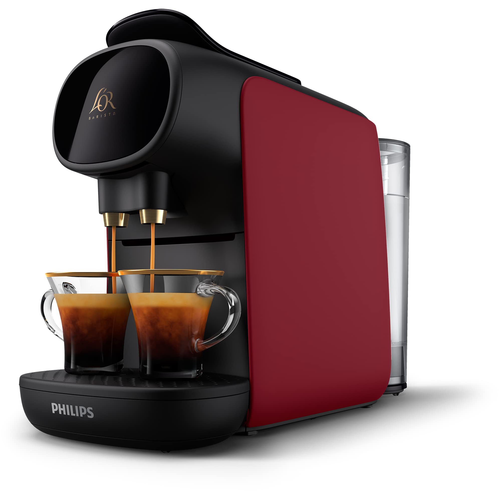 PHILIPS L'OR Barista Sublime, Pod Coffee Machine, Dual Spout, 19 bars, Red