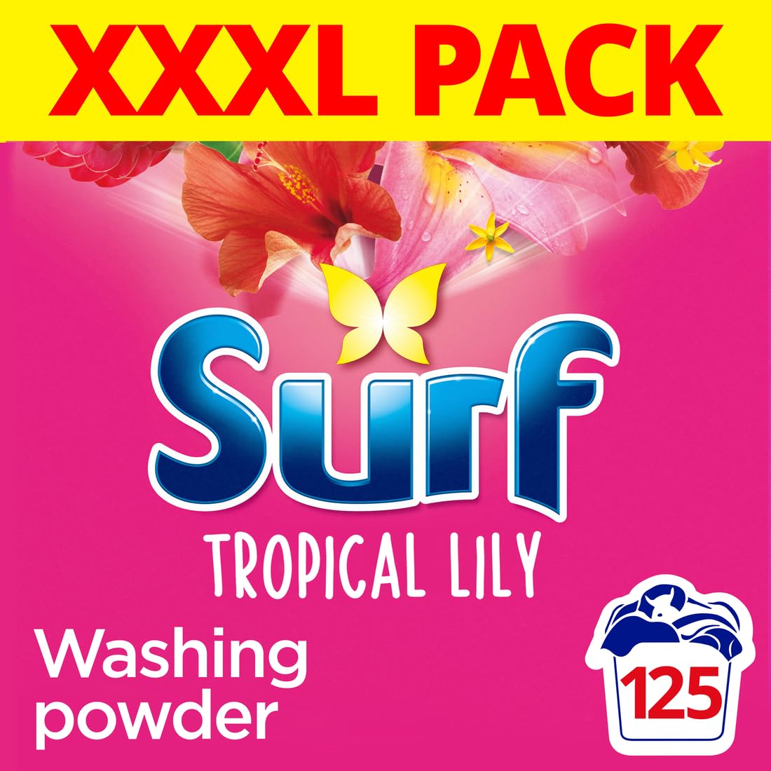 Surf Tropical Lily Detergent Washing Powder 125 Washes (6.25 kg) | Long-lasting 