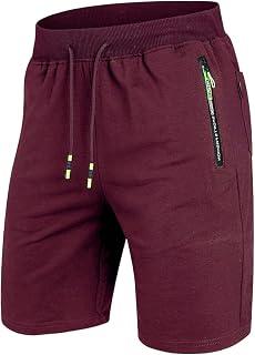 ZOXOZ Shorts for Men Sport with Zipper Cotton Shorts