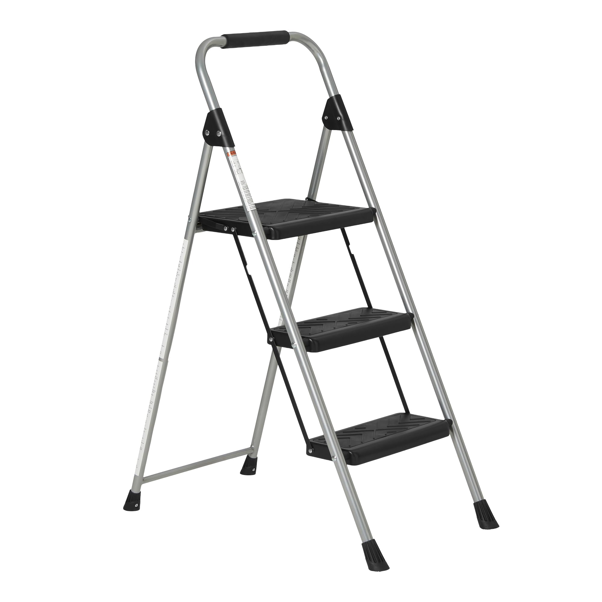 Amazon Basics Folding 3 Step Portable Ladder with Wide Anti-Slip Pedal, Tested t