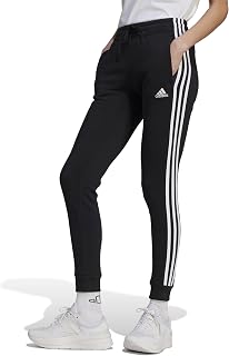 adidas Essentials - French Terry Pants with 3-Stripes Cuffs - Women's Trousers
