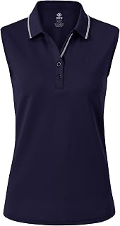 MoFiz Women's Sleeveless Polo Shirt Golf Shirt Summer Cotton Top Breathable