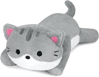 Weighted Stuffed Animals - Weighted Cat Plush | Soft Cat Stuffed Animal,Cute Cat Hugging Dolls Weighted Plush Pillows Birthday Gifts for Kids Boys Girl 18 Inch,2 Lbs