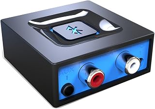Esinkin Bluetooth Audio Adapter for Music Streaming Sound System | Wireless Audio Adapter Works with Smartphones and Tablets, Bluetooth Receiver for Home Stereo