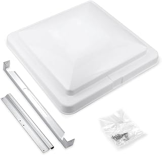 Sporthfish RV Vent Cover 14" Roof Vent Lid for Universal RV, Trailer, Camper, Motorhome Roof Replacement Ceiling Vent Covers, Plastic Square Skylight Cover Liftable, 1 Pack White