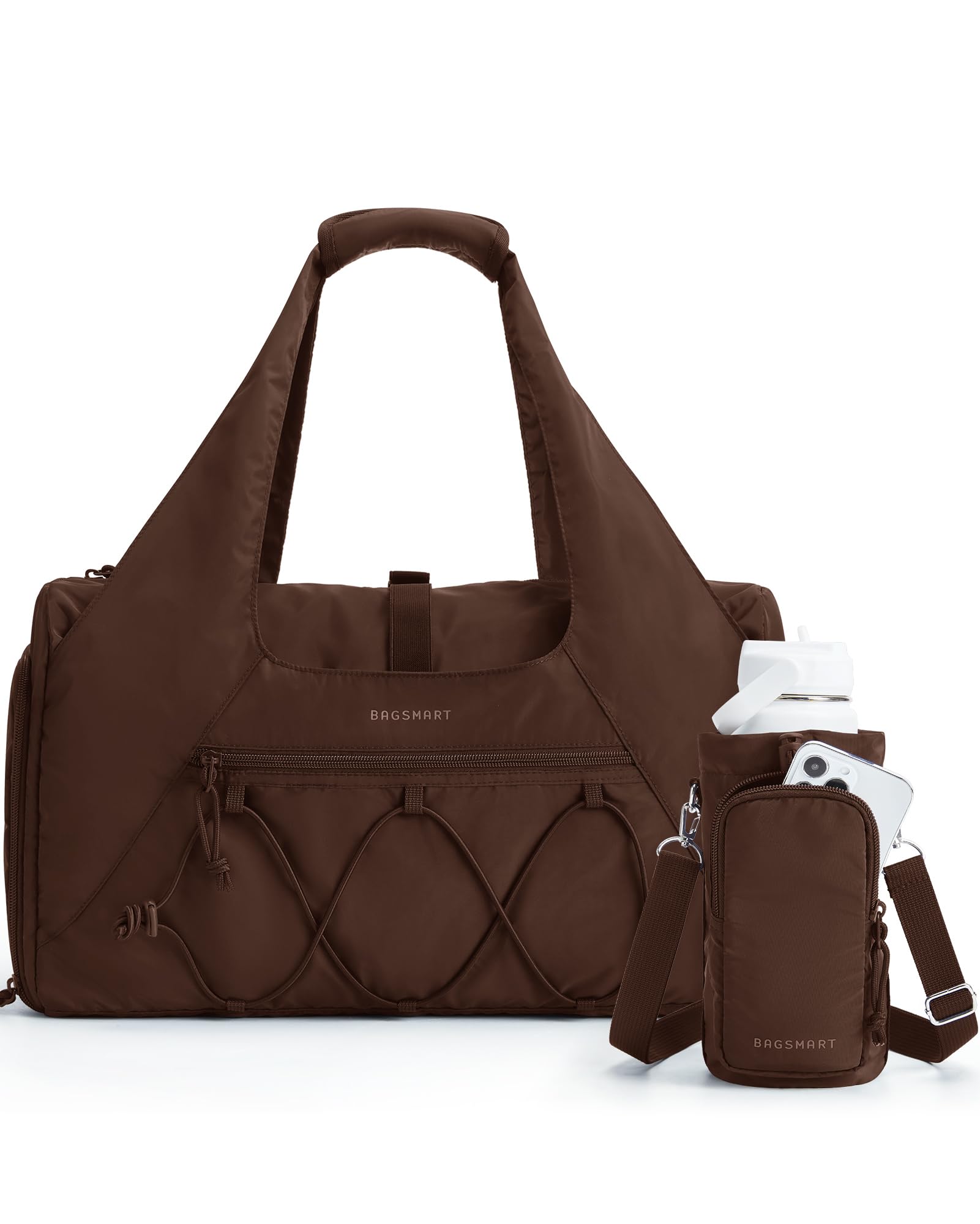 BAGSMART Gym Bag for Women, Lightweight Duffel with Shoe Compartment, Tote Bag w