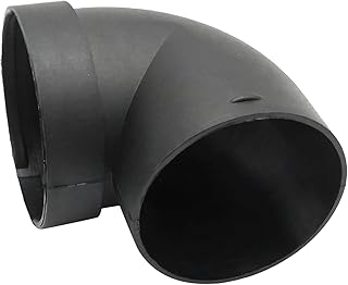 75 mm/3 Inch Air Diesel Heater Duct Connector, 90° Ducting Pipe Outlet Connector, Black Parking Heater Pipe Connector for Car Parking Caravan