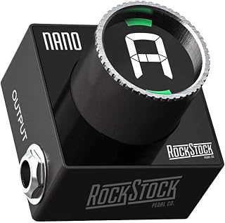 Nano Electric Guitar Tuner Pedal - Smallest Tuner Foot Pedal In The World | Compact Chromatic Tuner Food Pedal Fits on Any Pedalboard for Acoustic, Electric, Bass Guitar, Mandolin & Other Instruments