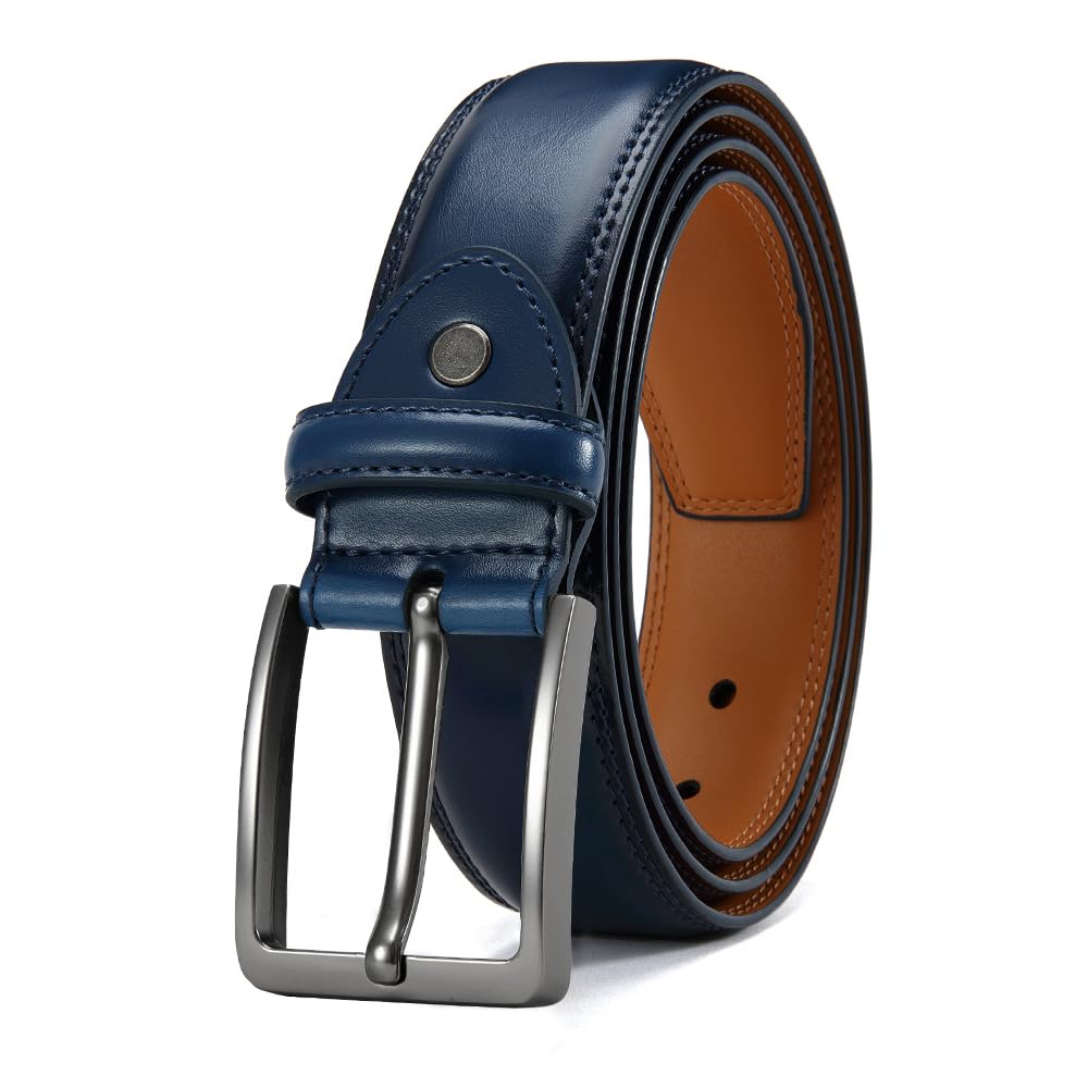 Mens Genuine Leather Belts Handmade Classic Style Everyday Business Casual Belts