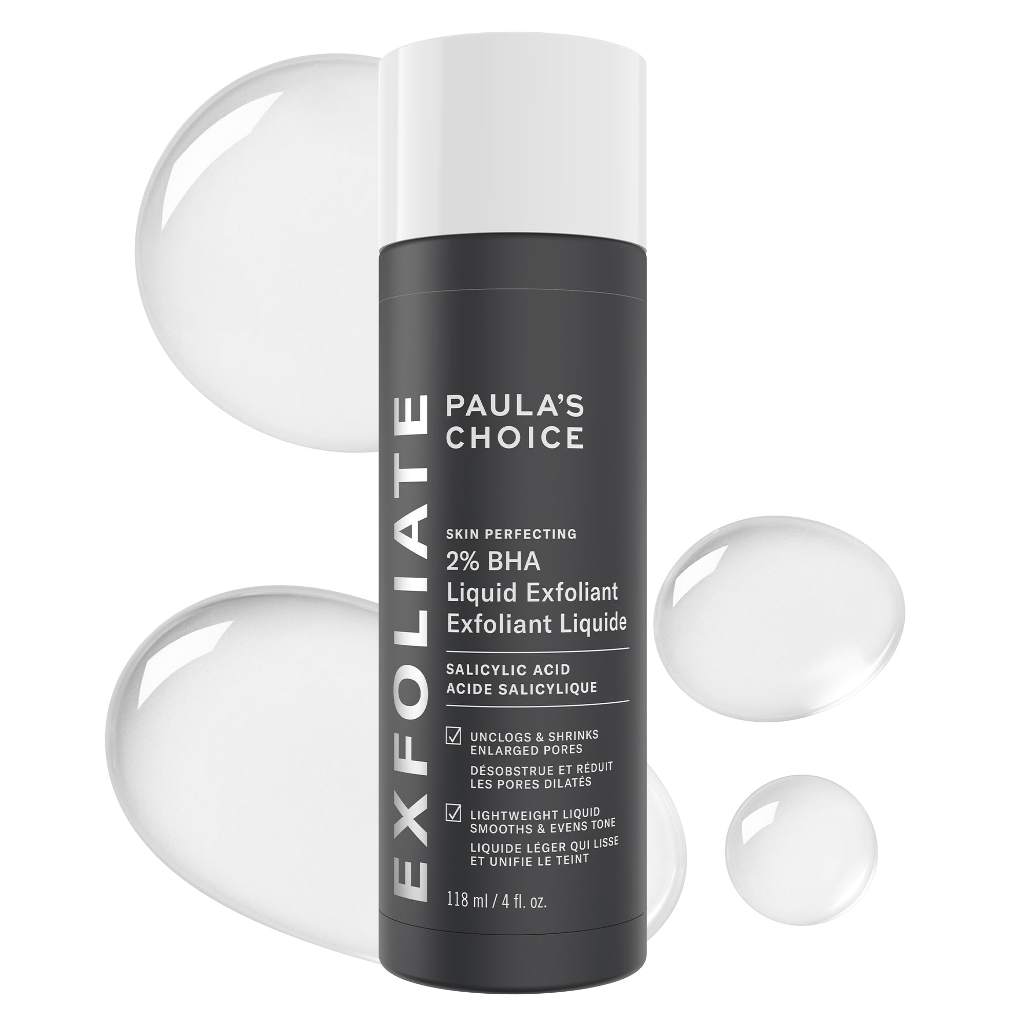 Paula's Choice SKIN PERFECTING 2% BHA Exfoliant, 118 mL Full Size | Daily Gentle
