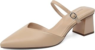 Modatope Closed Toe Heels for Women Chunky Heel Pumps Dressy Shoes