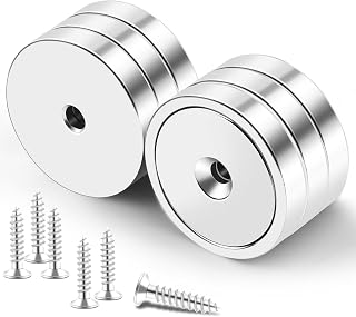 LOVIMAG Magnets Neodymium Magnet 150LBS Strong Heavy Duty Rare Earth 6 P | Locker Super Extra Screw Holder Cup Imanes Fuertes Powerful Round Industrial Magnetic Door Holes with Mounting Wall