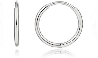 Limerencia Titanium Hoop Earrings for Women Hypoallergenic Grade G23 Pure Titanium Lightweight Hoop Earrings for Women Men for Sensitive Ears