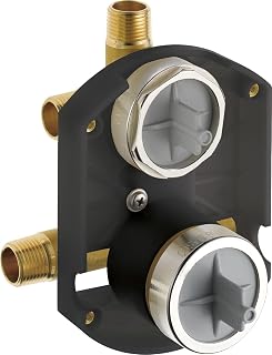 Delta Faucet R22000 MultiChoice Universal Valve 3-Setting 6-Setting Custom Shower Integrated Diverter Rough, Custom Shower Valve Kit, Delta Shower Trim Kit, Brass Construction, R22000