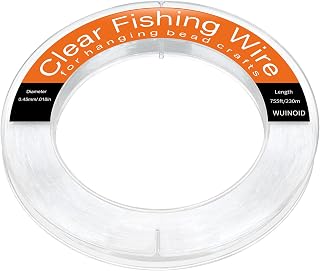 Fishing Line Wire, Clear Monofilament Fishing Line Wire, Nylon Clear Invisible String for Fishing and Hanging Balloons Garland Crafts Decorations WUINOID