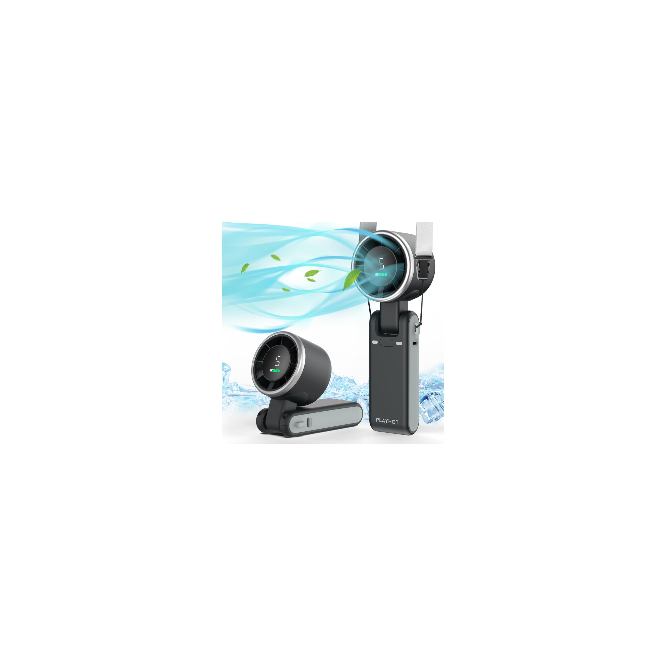 PlayHot Portable Handheld Turbo Fan, Travel Essentials, Gifts for Women/Men | 5-