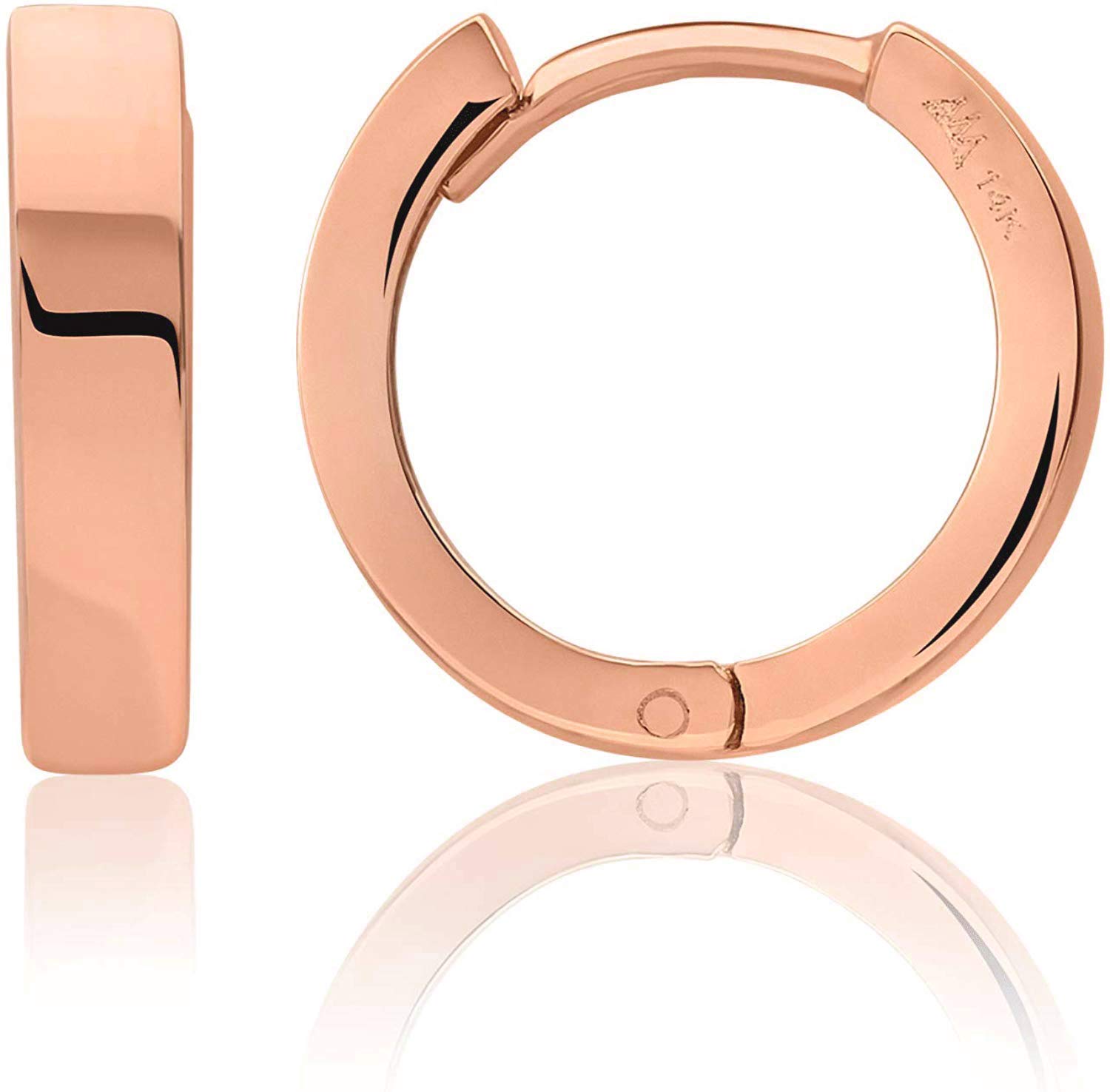 14kt Gold Huggie Hoop Earrings Minimalist Small Simple Thin huggies For Women an