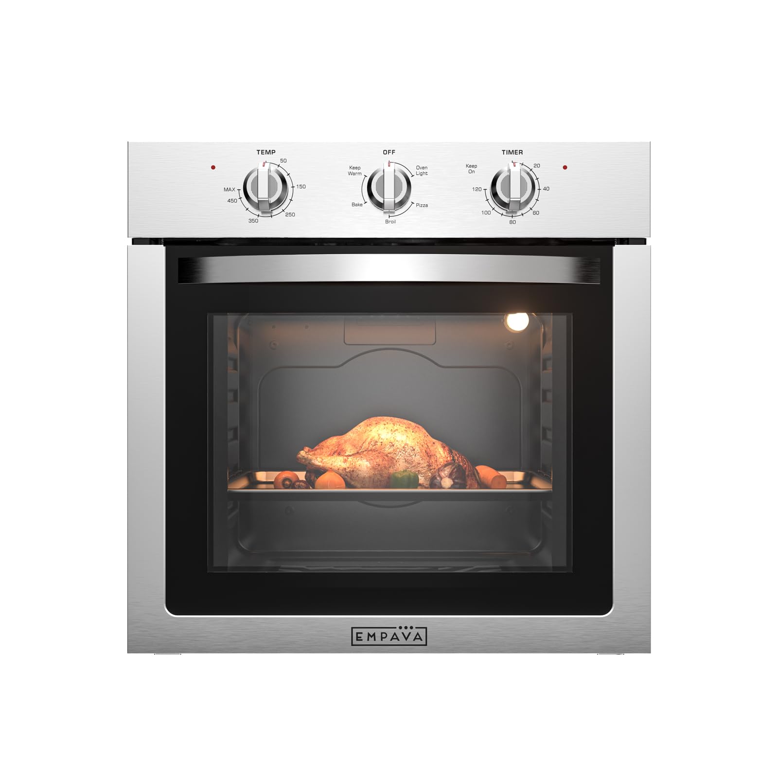 Empava Built-In Electric Single Wall Oven 24 inch, 2.5 Cu. ft. Capacity | 4 Cook