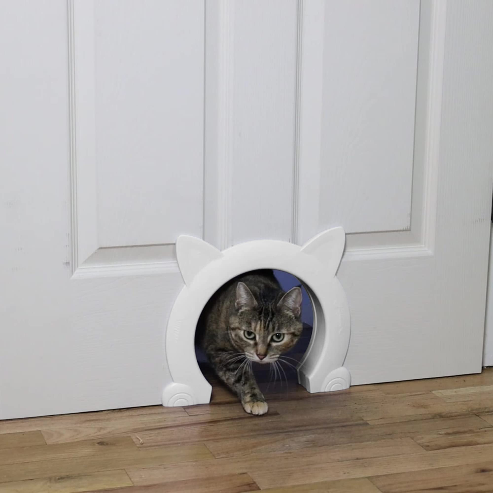 ikuso Indoor Cat Door, Cat Door for Interior Door, Pet Doors for Cat, Kitties an
