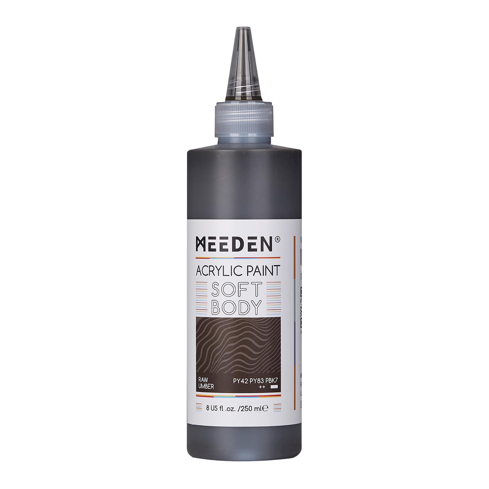 MEEDEN Raw Umber Acrylic Paint: Matte Finish 250ml/8.45oz Soft Body