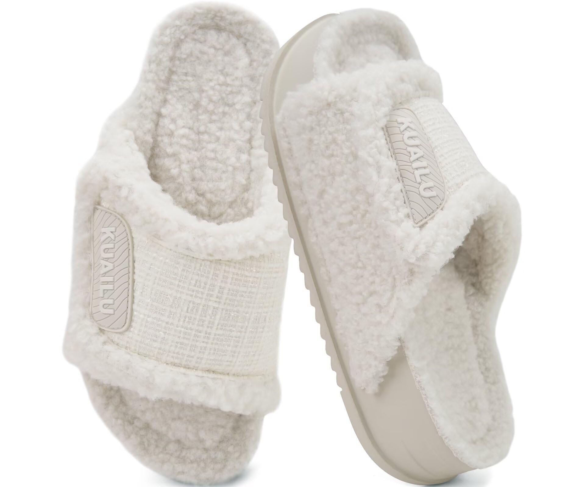 KuaiLu Cushion Slippers for Women with Orthotic Arch Support