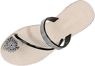 Ulalaza Women's Slippers Flat Open Toe Slides Platform Wedge Sandals Thong Sandals Non-Slip Summer Shoes Toe Post Beach Sandals Casual Sandal Comfy House Slippers Walking Flip Flops