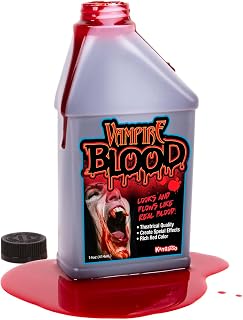 Kangaroo 14oz Washable Fake Blood for Clothes, Blood Accessory for Cosplay | Halloween Fake Red Fluid for Zombie Vampire Costumes Accessories Cosplay Adults and Kids for Makeup