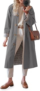 Tankaneo - Women's Long Oversize Single Breasted Windproof Trench Coat