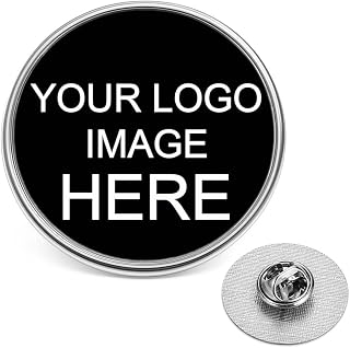 Personalised Pin Badge Your Image, Photo, Text, Logo 22mm Round Metal Lapel Pin With Butterfly Clutch Clasp