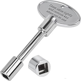 KEESHA 3 Inch Universal Gas Valve Key for Gas Fireplaces and Fire Pit | Fits 1/4"& 5/16" Gas Valve Stems, Sturdy Copper-zinc Alloy Resists Rust & Deformation, Deep-Trench Design