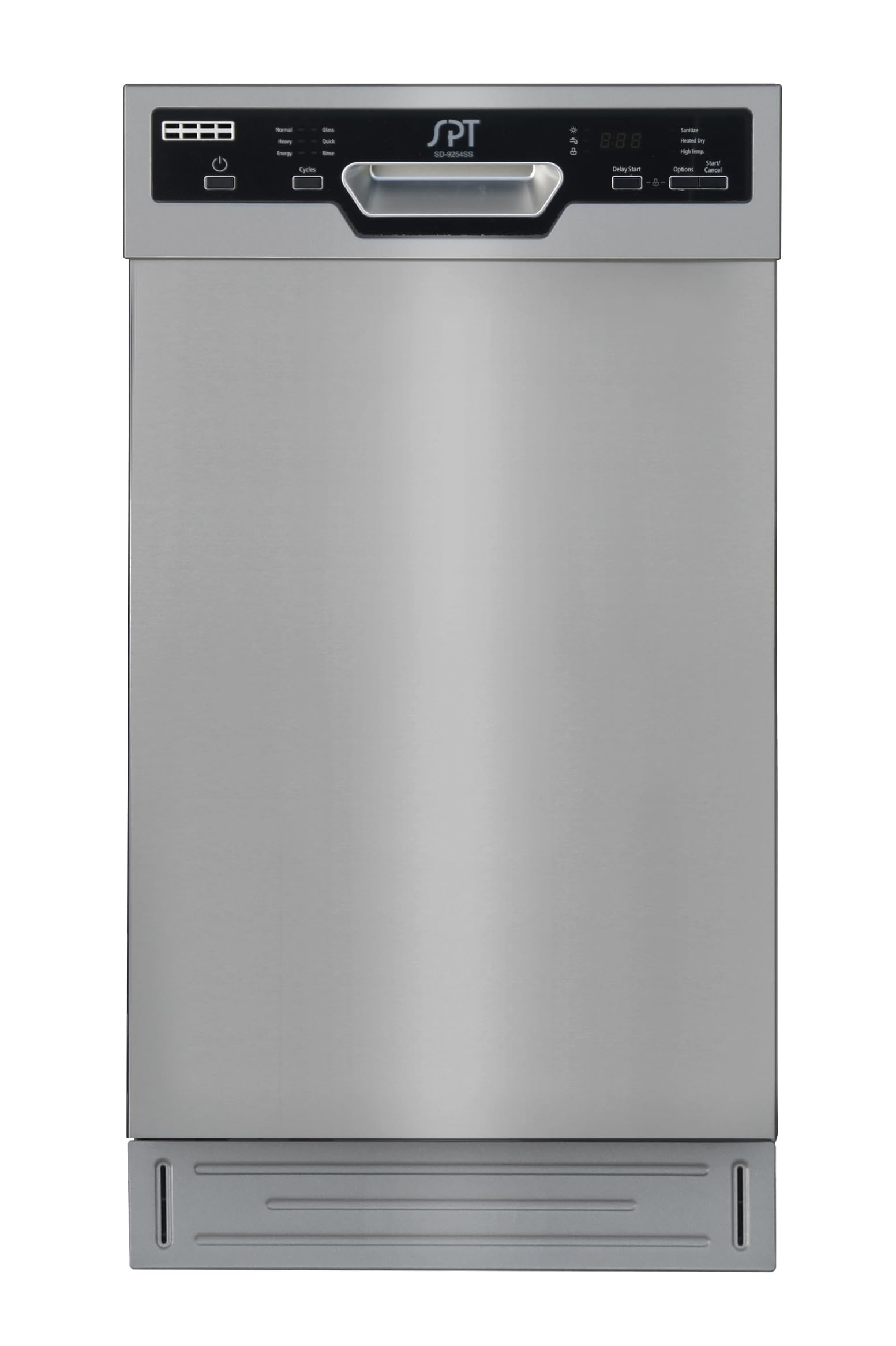SPT SD-9254SSB 18″ Wide Built-In Stainless Steel Dishwasher w/Heated Drying, ENE
