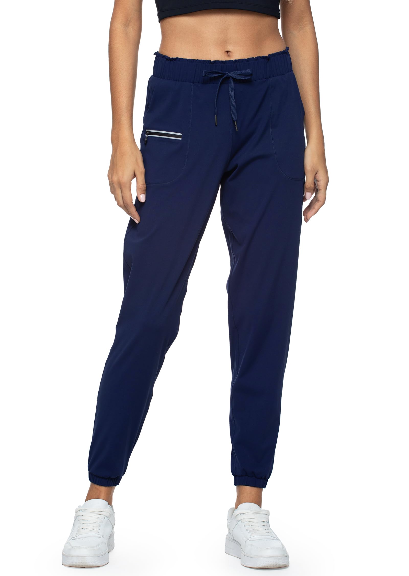 Haowind Joggers for Women with Pockets Elastic Waist Workout Sport Gym Pants Com