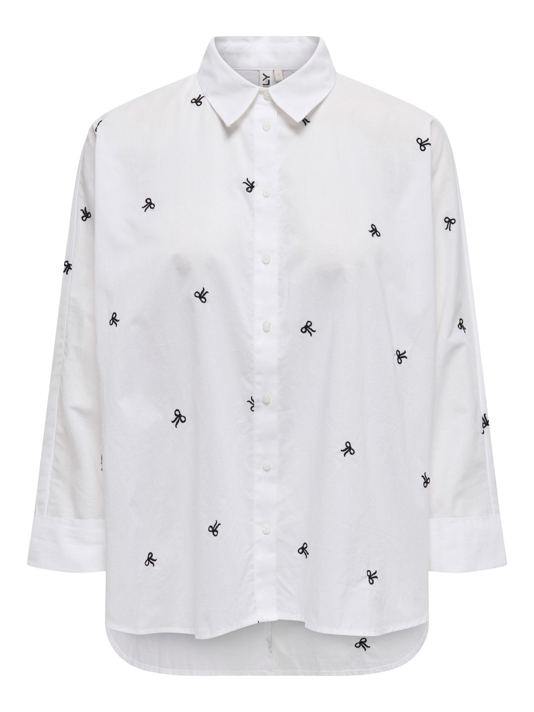 ONLY Women's Blouse Shirt Collar Box Fit Cuffs Button Front Comfortable Chic