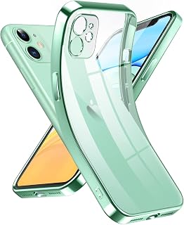 Supdeal Crystal Clear Case for iPhone 11, Never Yellow with Camera Protection, Ultra Thin and Light Silicone Mobile Phone Case Cover 6.1 Inch, Light Green