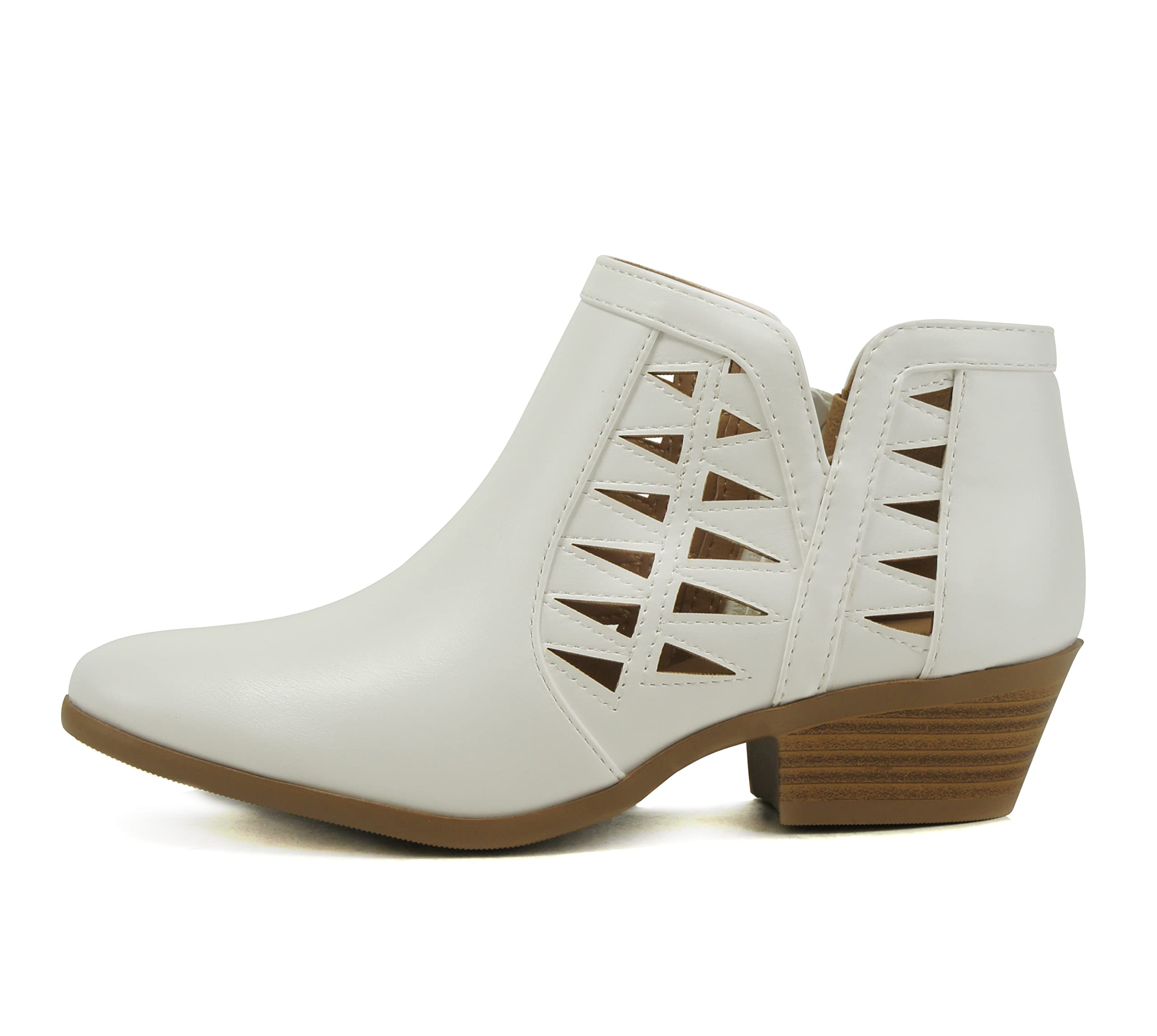 Soda Chance Women's Closed Toe Multi Strap Ankle Bootie