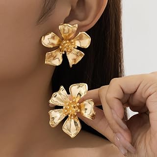 Vintage Western Gold Flower Drop Earrings Sunflower Jewelry for Women Country Concert Costume Friendship Gift