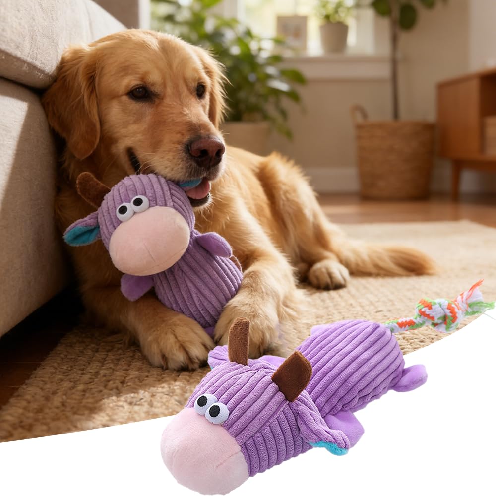 Interactive Dog Chew Toy, Soft Plush Dog Toys for Small Medium Large Dogs Durabl