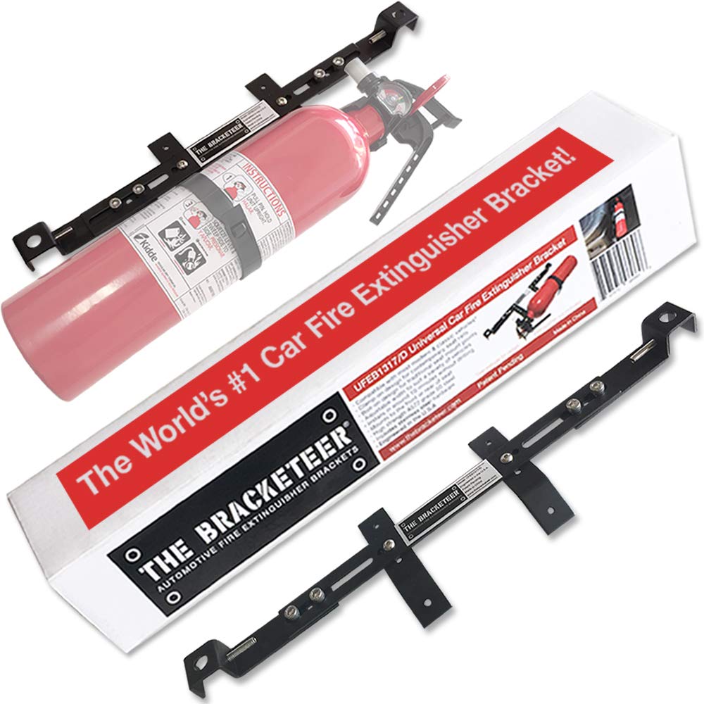 The Bracketeer Car Fire Extinguisher Bracket | Universal Design Fits Most Vehicl