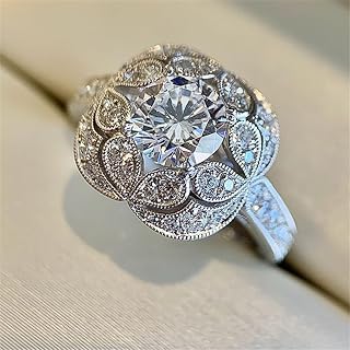 Exquisite Wedding Band with Shiny Cubic Zirconia Gorgeous Female Engagement Accessory