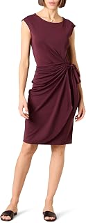 Amazon Essentials Womens Wrap Cap Sleeve Boat Neck Dress