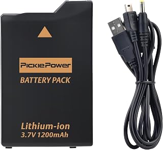 Pickle Power PSP 3000/2000 Battery with PSP Charger Cable for PSP 3000 / PSP Slim 2000 PSP-S110,PSP-3001, PSP-3000, PSP-3002, PSP-3004, PSP-2001, PSP Slim Console