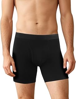 Hibluco Mens Underwear Boxer Briefs, No Riding Up Boxer Briefs, Tag-Free