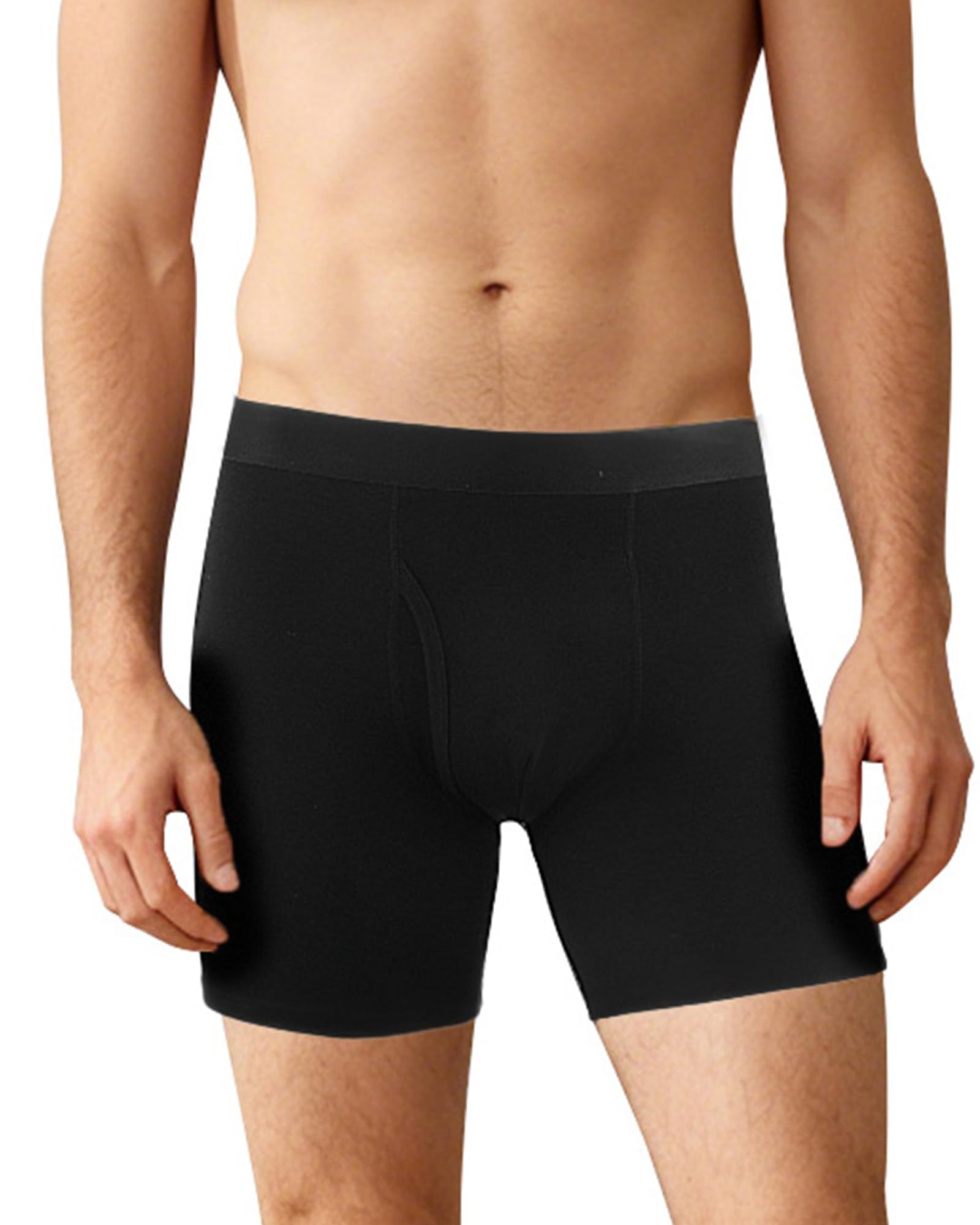 Hibluco Mens Underwear Boxer Briefs, No Riding Up Boxer Briefs, Tag-Free