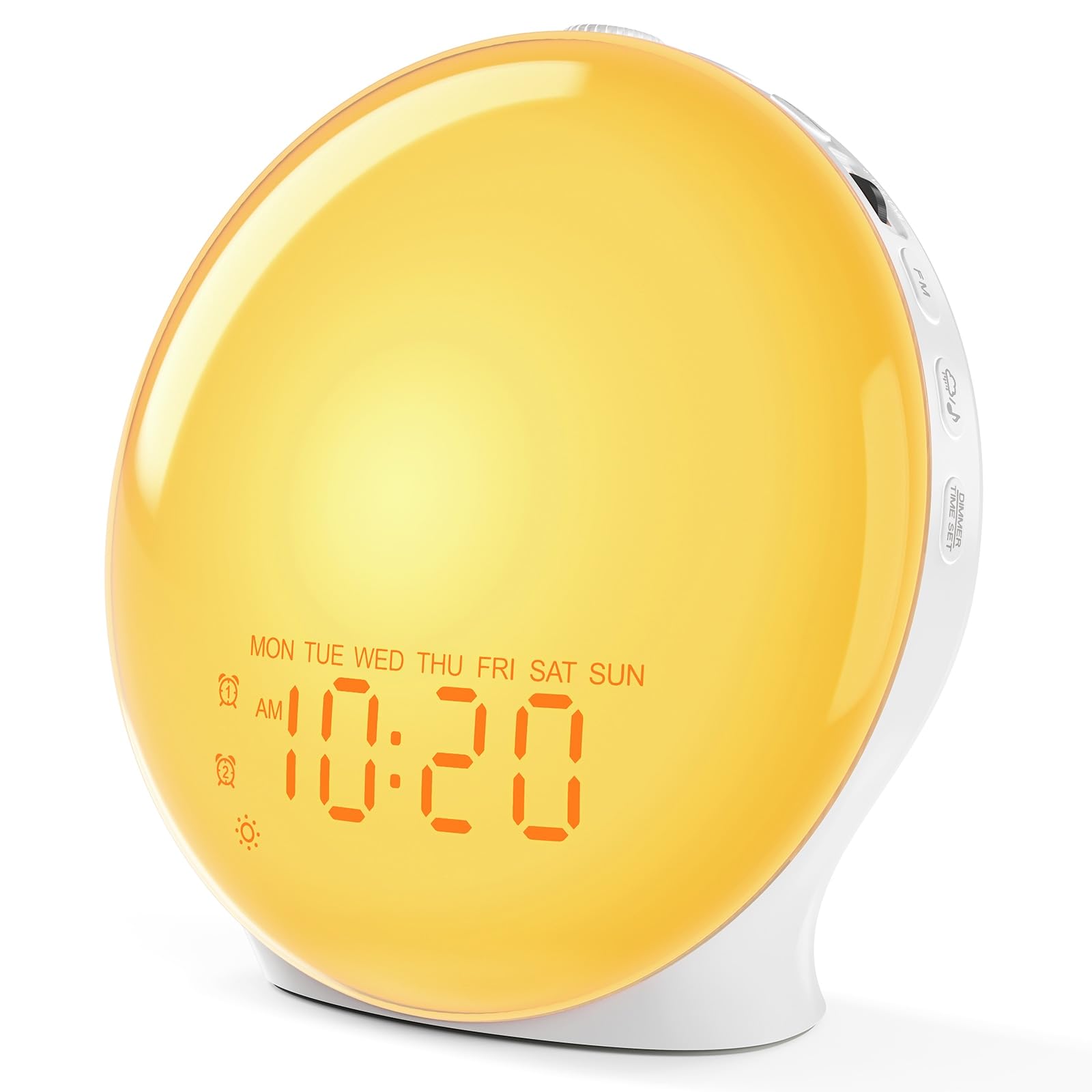 JALL Sunrise Alarm Clock for Bedrooms, Full-Screen Wake Up Light for Heavy Sleep