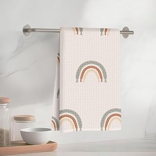 Rainbow Kitchen Towels, Dishwashing Rags for Kitchen Dishwashers, Soft Absorbent Microfiber Cloths, Bath Towel for Home, Farm, Housewarming Gifts for Women