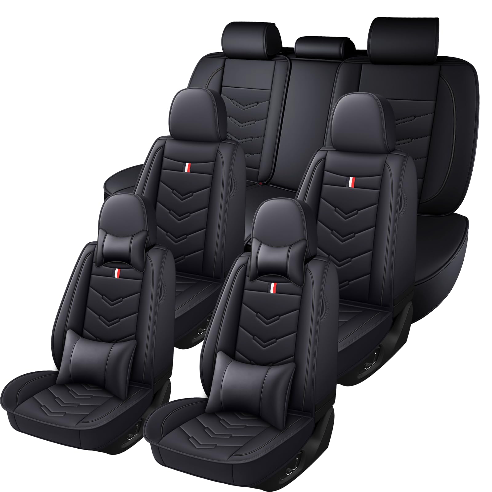 Car Seat Covers 7 Seats for Toyota Sienna 2000-2026,Premium Nappa Leather Waterp